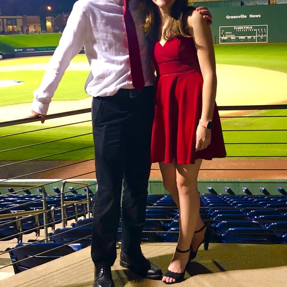 Red Mini Dress - Picture 3 of 6